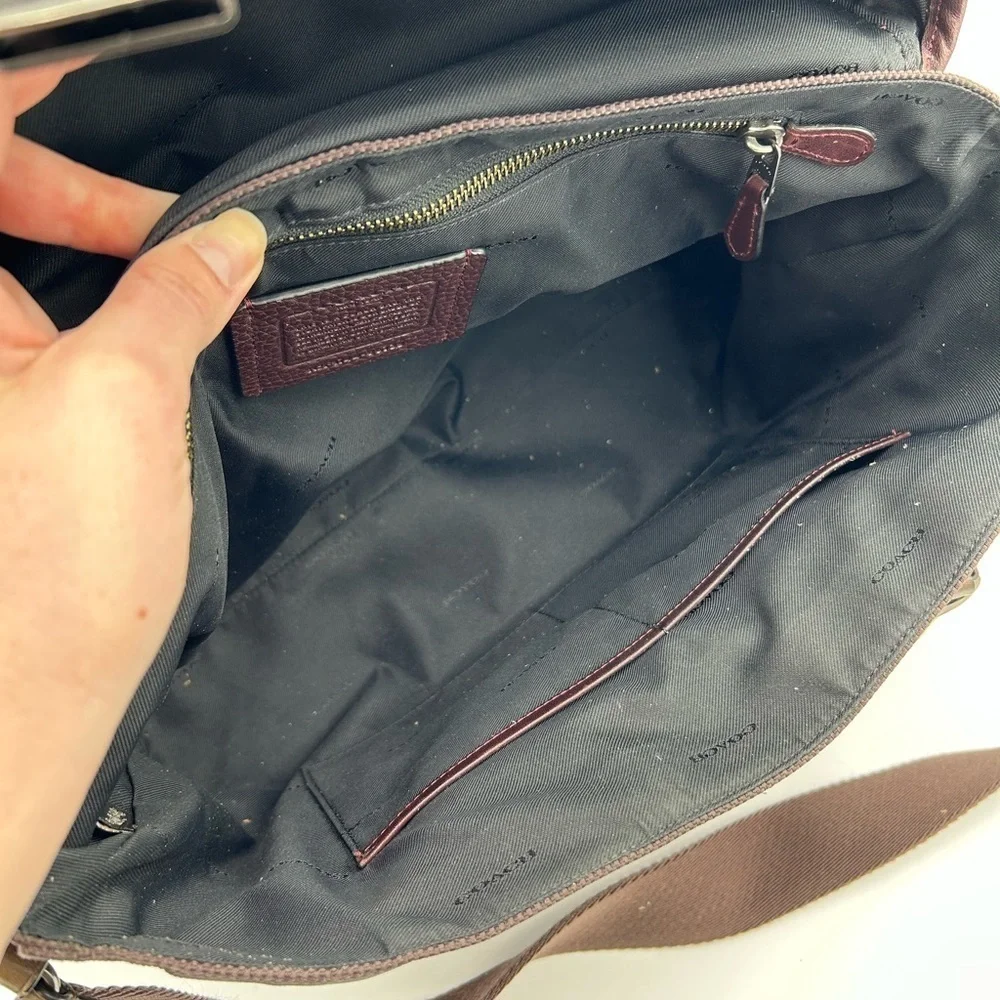 RARE Coach Brown Leather Manhattan Bike Bag